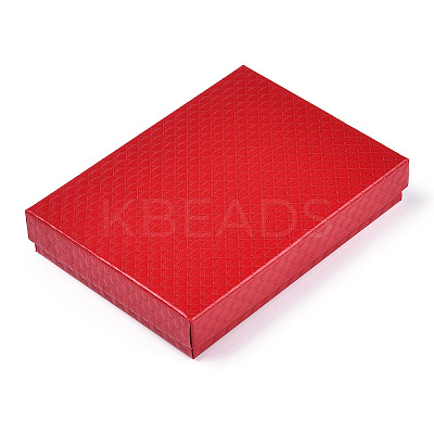 Rhombus Textured Cardboard Jewelry Boxes LS-CBOX-T006-01D-1