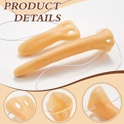 4Pcs 2 Styles Halloween Prank Toy Props PVC Plastic Long Nose AJEW-CN0004-49-1