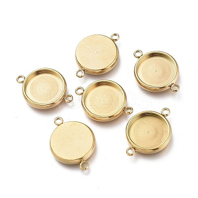 Ion Plating(IP) 304 Stainless Steel Cabochon Connector Settings STAS-I161-03E-G-1