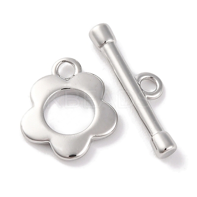 Rack Plating Eco-Friendly Brass Toggle Clasps KK-S403-14P-1