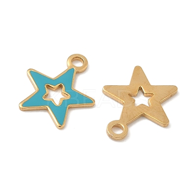304 Stainless Steel Enamel Charms STAS-U057-13G-02-1