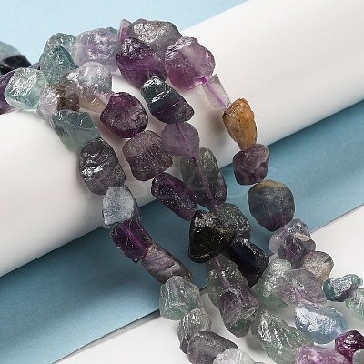 Raw Rough Natural Fluorite Beads Strands G-I283-G02-02-1
