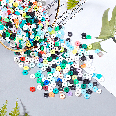 Handmade Polymer Clay Beads Strands CLAY-CA0001-03-1