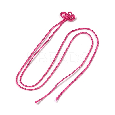 Nylon Lucky Knot Cord Amulet Yuki Pendant Decorations AJEW-NH0001-01E-1