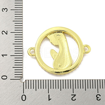 Rack Plating Brass Micro Pave Clear Cubic Zirconia Links KK-B091-23G-1