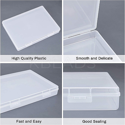 Transparent Plastic Bead Containers CON-BC0006-06B-1