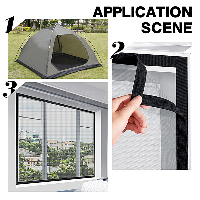 3 Rolls 3 Colors Self-adhesive Plastic Window Screen Repair Tapes FIND-AR0002-26-1