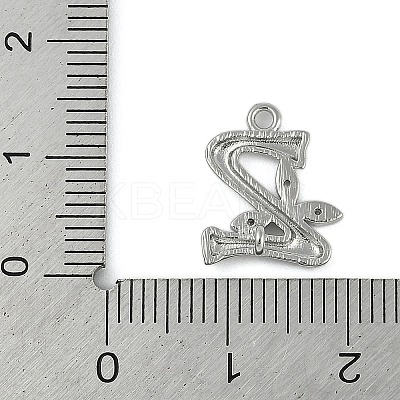 Brass Crystal Rhinestone Letter Links Connector Charms KK-S395-06P-Z-1
