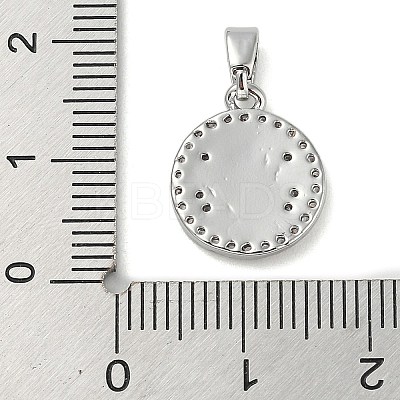 Brass Micro Pave Cubic Zirconia Pendants KK-U045-07P-1