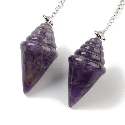Natural Mixed Stone Pointed Dowsing Pendulums G-K338-13P-1