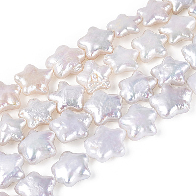 Natural Baroque Keshi Pearl Beads Strands PEAR-S020-Z06-1