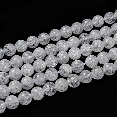 Natural Crackle Quartz Beads Strands X-G-D840-01-8mm-1