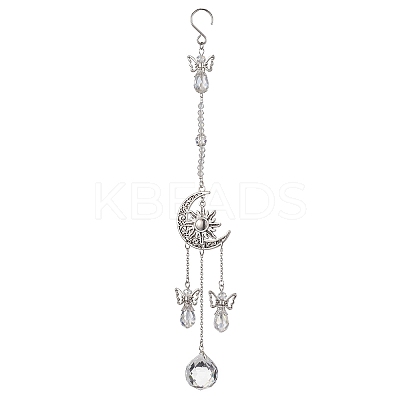 Moon Sun Alloy Pendant Decorations HJEW-JM01974-1