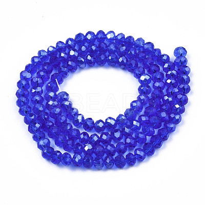 Electroplate Glass Beads Strands EGLA-A034-T4mm-B-1
