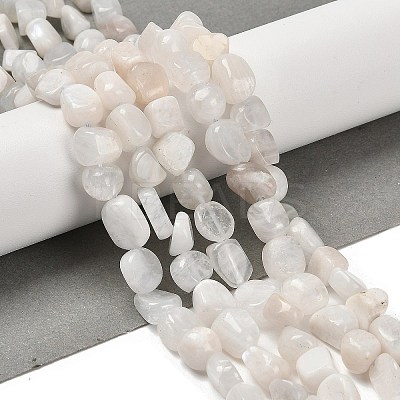 Natural Rainbow Moonstone Beads Strands G-P497-01E-69A-1
