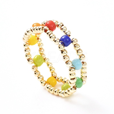 Glass Seed Beads Rings for Teen Girl Women X1-RJEW-TA00009-1