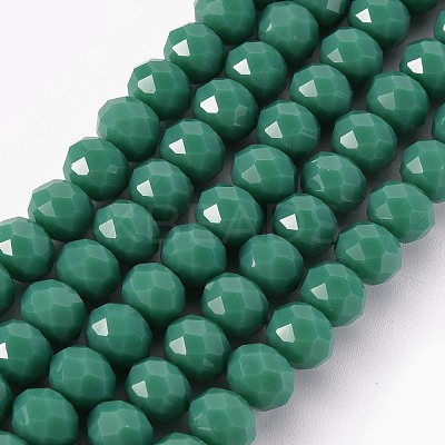 Opaque Solid Color Glass Beads Strands EGLA-A034-P8mm-D19-1