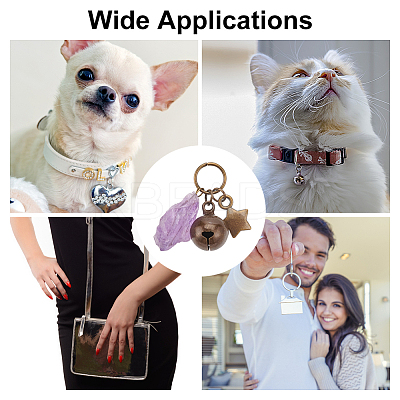 Natural Amethyst Pet Collar Charms HJEW-PH01731-1