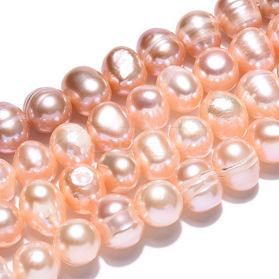 Natural Cultured Freshwater Pearl Beads Strands PEAR-N013-06M-1
