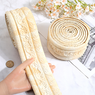 2Pcs Foam 3D Self-Adhesive Waterproof Wallpaper Border DIY-GF0010-19E-1