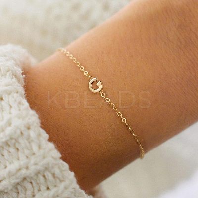Simple Style Alloy Letter Link Bracelets WG5F19A-06-1