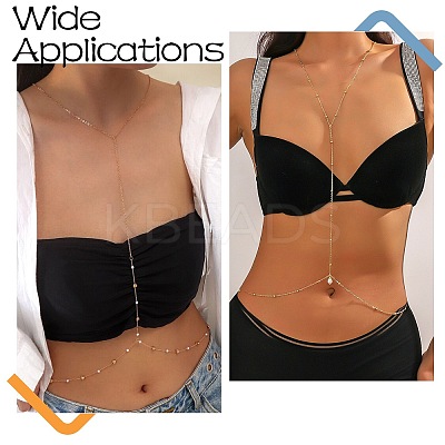 Brass Satellite Body Chains for Sexy Women NJEW-CJ00001-1