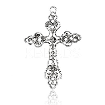 Tibetan Style Alloy Rhinestone Big Pendants RB-J158-10AS-1