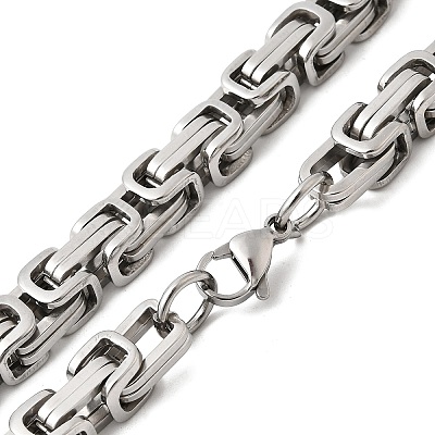 Non-Tarnish 201 Stainless Steel Byzantine Chain Necklaces LS-NJEW-V0292-07-1