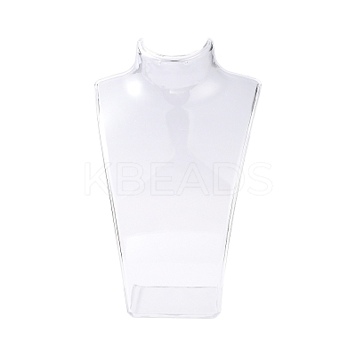 Organic Glass Necklace & Earring Standing Bust Displays NDIS-E006-2C-1