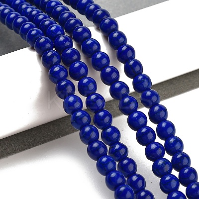 Synthetic Turquoise Beads Strands TURQ-G106-6mm-02L-1
