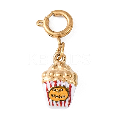 304 Stainless Steel Enamel Pendant Decorations STAS-D205-02B-G-1