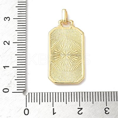 Tarot Cards Brass Enamel Pendants KK-Q068-56G-02-1