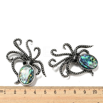 Natural Paua Shell/Abalone Shell Octopus Brooch FIND-Z032-03B-1