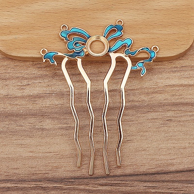 Alloy Enamel Hair Comb Findings PW-WGEAC7C-01-1