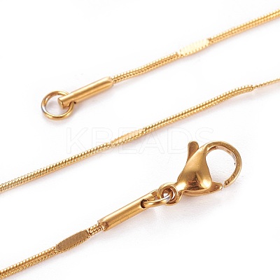 304 Stainless Steel Snake Chain Necklaces NJEW-F265-B-G-1