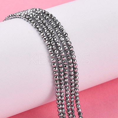 Non-Magnetic Synthetic Hematite Beads Strands G-G093-3mm-1