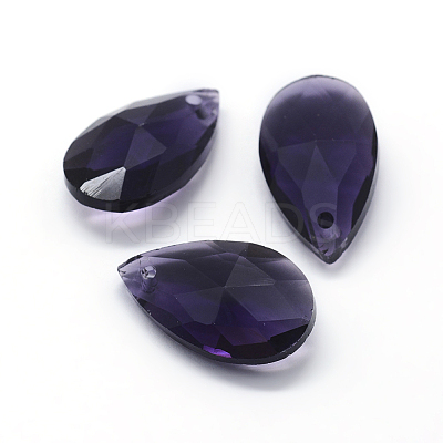 Faceted Glass Pendants GLAA-F069-L-A04-1