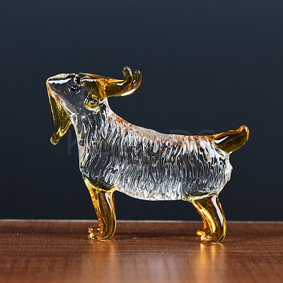 Glass Chinese Zodiac Figurines Statues for Home Office Desktop Feng Shui Ornament PW-WGC1701-07-1
