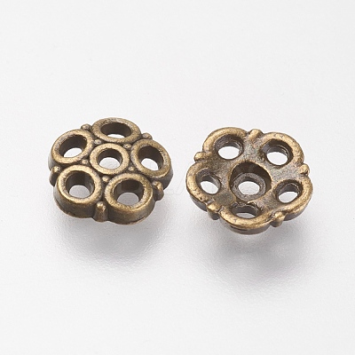 Tibetan Style Alloy Bead Caps X-MLF9832Y-NF-1