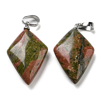 Natural Gemstone Pendants G-C066-03-1