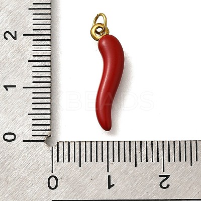 304 Stainless Steel Enamel Pendants STAS-R153-19G-1