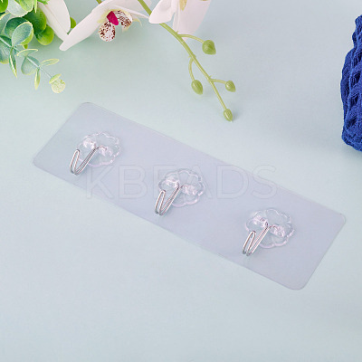Self-adhesive Acrylic Wall Hook Hangers AJEW-TADJ0001-09A-02-1