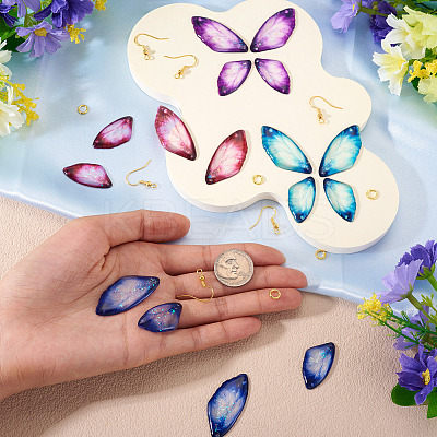 DIY Butterfly Wings Dangle Earring Making Sets DIY-TA0013-28-1