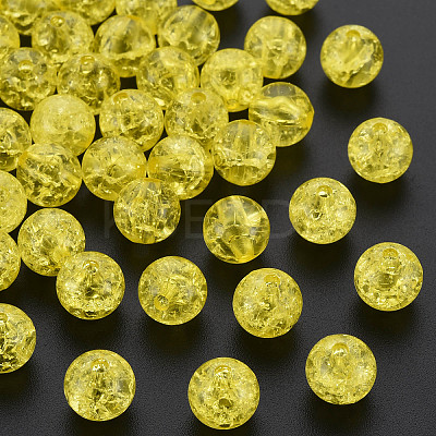 Transparent Crackle Acrylic Beads LS-MACR-S373-66C-N16-1