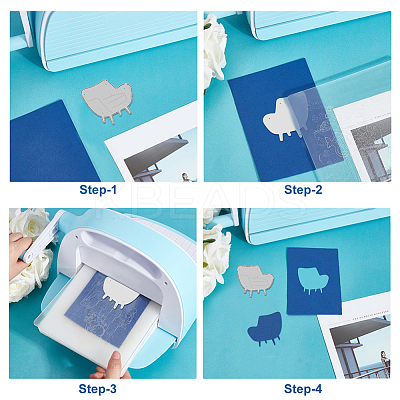 3Pcs 3 Styles Carbon Steel Cutting Dies Stencils DIY-WH0309-908-1