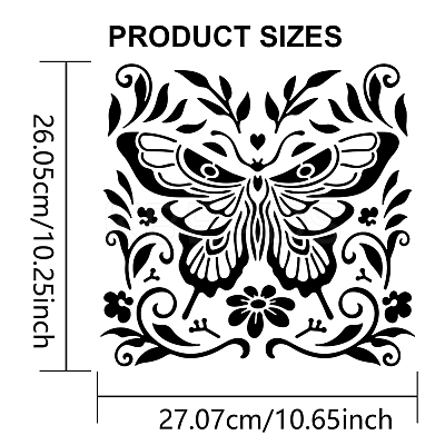 1Pc PET Hollow Out Drawing Painting Stencils DIY-MA0004-06D-1