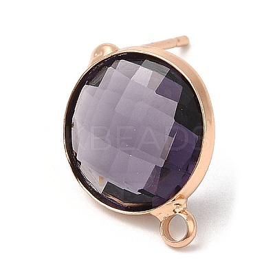 Brass Stud Earring Findings KK-Q777-25LG-1