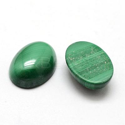 Oval Natural Malachite Cabochons G-O147-03F-1