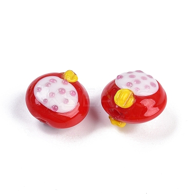 Handmade Lampwork Bumpy Beads Strands LAMP-Q002-02C-1