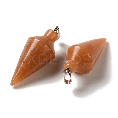 Natural Red Aventurine Pendants G-Z055-02P-12-1